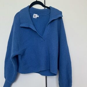 Blue Cropped Sweater - Princess Polly